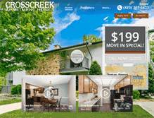 Tablet Screenshot of crosscreekapartment.com